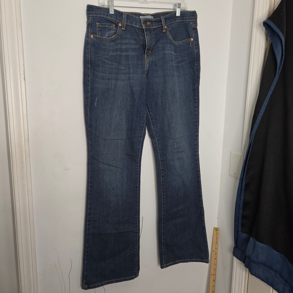 Levis 515 Boot Cut Jeans Womens 10 L/C Dark Wash Stretch Denim Flap Pocket